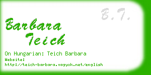 barbara teich business card